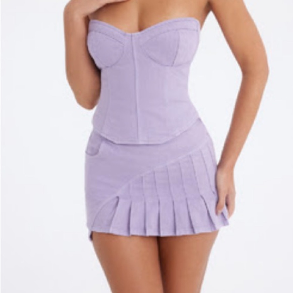 NWT Mistress Rocks Lavender Denim Set